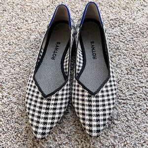 Rothy's Black and White Houndstooth Flats